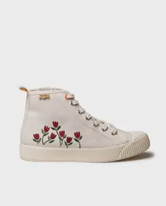 Женские тканевые кеды с цветочной вышивкой Toni Pons, бежевый