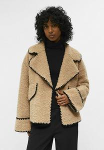 Флисовая куртка Object, бежевый