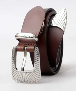 Мужской узкий пояс в западном стиле Lee из натуральной кожи