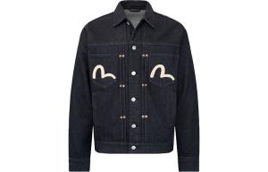 Джинсовая куртка мужская джинсовая синяя Evisu, синий