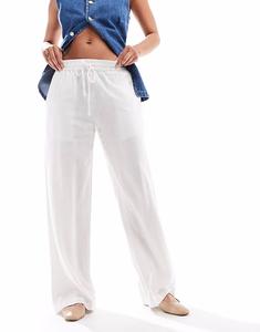 Широкие брюки Cotton On Haven из льняного материала белого цвета Cotton:On