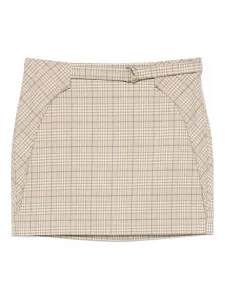 Мини-юбка в клетку Patrizia Pepe, нейтральный