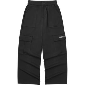 Свободные карго-штаны женские черные Skechers