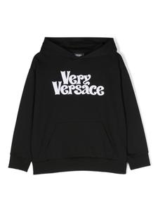 Versace Kids худи с логотипом, черный