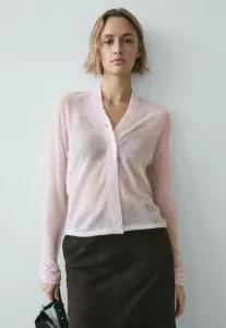 Полупрозрачный кардиган с пуговицами Massimo Dutti, Light Pink