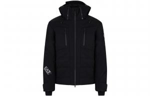 Emporio Armani Мужская пуховая куртка EA7, черные, с капюшоном, средней ценовой категории, другие варианты