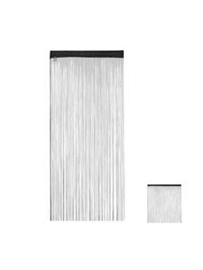 Relaxdays 2 шторы из ниток черного цвета - (Д)245 x (Ш)90 см