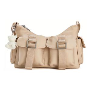 FILA Оригинальная тканевая сумка через плечо мини женская пшеничная верблюжья хаки, Wheat Camel Khaki