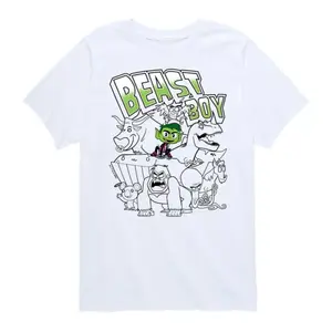 Футболка с принтом Beast Boy из Teen Titans Go для мальчиков 8-20 лет Licensed Character, белый