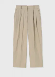 Женские брюки из хлопкового габардина с защипами