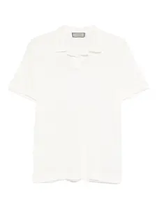 Рубашка поло с короткими рукавами Canali, белый