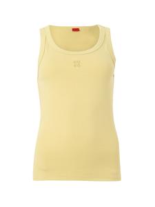 HUGO Топ 'Datamia' в пастельно-желтом цвете