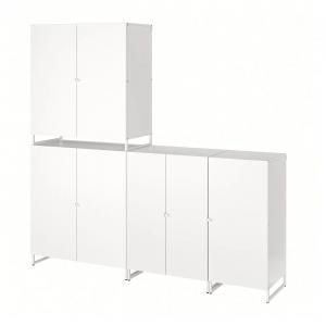 Стеллаж с дверцами JOSTEIN IKEA, 182x44x180 см, белый