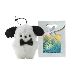 Игрушка-подвеска в виде плюшевой куклы щенка, высота 8-10 см MIXIANG, черный