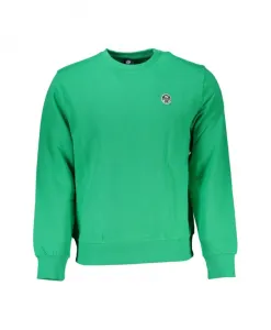 Зеленый хлопковый свитер с логотипом North Sails, зеленый