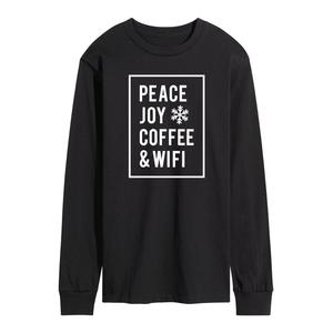 Мужская футболка Peace Joy Coffee Wi-Fi с длинными рукавами Licensed Character