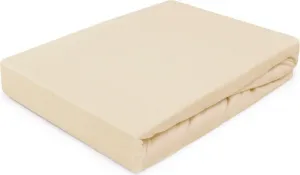 Простыня на резинке, трикотаж 200х220 светло-бежевая Darymex