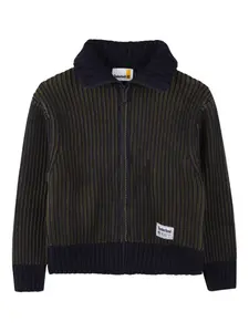 Кардиган на молнии в рубчик Timberland Kids, черный