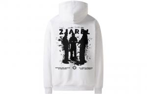 Толстовка Unisex Hooded Moderate Heavyweight ZIAREL, белый heather серый