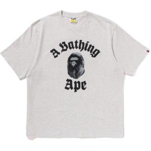 Футболка Ape head College style A BATHING APE, серый