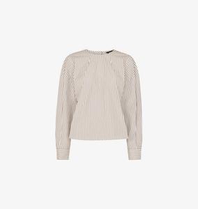 Хлопковая блузка в полоску Kirstie Whistles, цвет multi-coloured