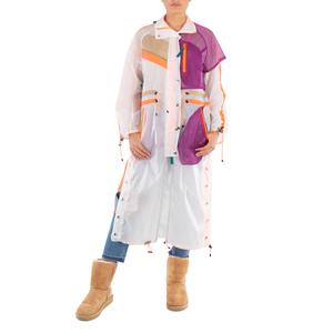 Kolor Женское цветное прозрачное нейлоновое сетчатое пальто, Размер S, Whilte