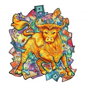 Деревянный пазл Богатый бык 100 деталей Унидрагон UNIDRAGON