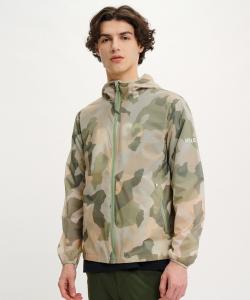 Водоотталкивающая, легкая, компактная парка с капюшоном и принтом.