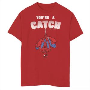 Футболка с рисунком Marvel Spiderman Catch Love для мальчиков 8–20 лет Marvel