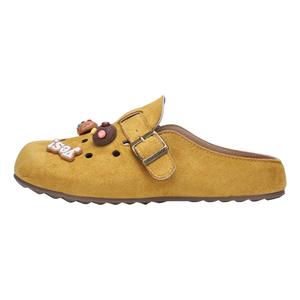 Тихие устойчивые к истиранию нескользящие закрытые тапочки women's XMISTUO, желтый