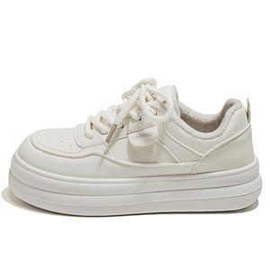 HUANQIU Термостойкие нескользящие и износостойкие низкие скейтборд кроссовки Women's Beige