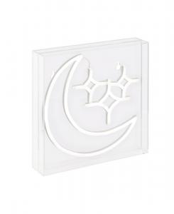 Квадратная акриловая световая панель Starry Crescent Square в современном гламурном стиле, работающая от USB, со светодиодной неоновой подсветкой Jonathan Y, белый