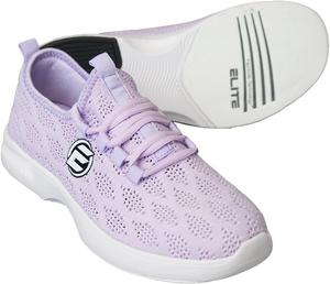 Женские боулинг-кроссовки ELITE Kona Slip-On - легкие, дышащие вязаные, универсальная подошва, фиолетовый