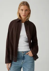 Блузка свободного кроя с принтом и пуговицами Opus, Coffee Bean