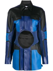 Платье мини с вырезом OFF-WHITE, черный