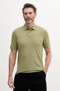 Хлопковая рубашка-поло pallas BOSS, зеленый