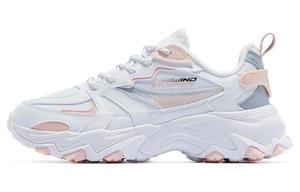 Женские кроссовки Lifestyle Low-Top белого/серого/розового цвета Qiaodan