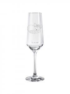 Бокал для шампанского с рисунком пустынной лисы, цветами, без надписи, из прозрачного материала Mr. & Mrs. Panda