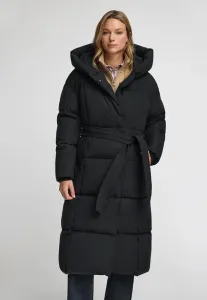 Утепленное длинное пальто с капюшоном, длина 18 см, высота 10 см, длина 23 см, длинная зимняя куртка. Polo Club, Black