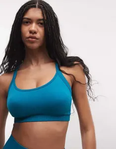 4505 спортивный бюстгальтер пуш-ап с бесшовными бретелями и съемной подкладкой лазурного цвета