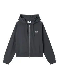 Толстовка на молнии с вышивкой Izzue, серый