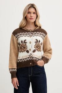 Кардиган с шерстью Pepe Jeans, коричневый