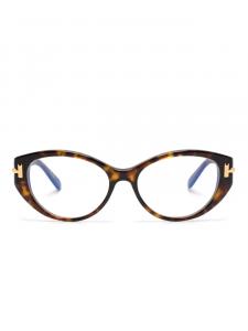 TOM FORD Eyewear очки в круглой оправе, коричневый
