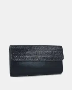 Металлический кошелек со стразами Menbur, чёрный