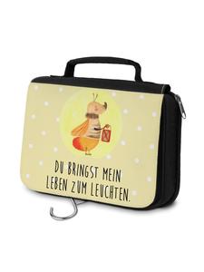 Mr. & Mrs. Panda Косметичка «Светлячок» с надписью пастельно-желтого цвета