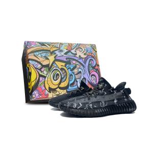 Кроссовки Yeezy Boost 350 V2 Lifestyle унисекс с низким верхом белого цвета Adidas Originals, черный/белый