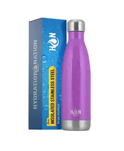 Бутылка для воды из нержавеющей стали — металлическая бутылка с двойными стенками и изоляцией для горячих и холодных напитков Zulay Kitchen, amethyst