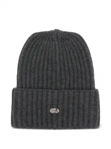 Шапка с логотипной нашивкой Agnona, серый