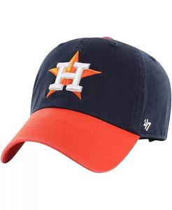 Мужская темно-синяя, оранжевая шапка Houston Astros Clean Up Adjustable '47 Brand