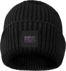 Женская шапка-бини UGG Chunky Rib с логотипом, Black